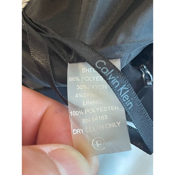 Calvin Klein Womens Straight & Pencil Mini Skirt Back Zip Flat Front Black SZ 6P - Picture 7 of 7